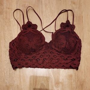 NWOT Wishlist Lace Bralette - Deep Red / Burgundy Size L